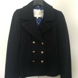 COACH POPPY PEA COAT JACKET - GOLD BUTTONS SIZE XS